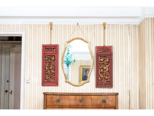 Wonderfully Shaped Vintage Gilt Framed Mirror