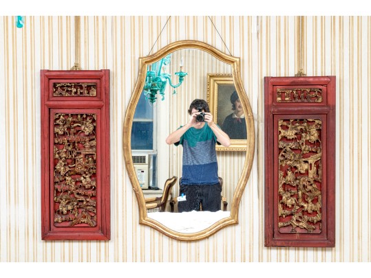 Wonderfully Shaped Vintage Gilt Framed Mirror