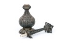 Antique Persian Silver Filigree Rose Water Bottle, 6.745 Troy Ozs. 