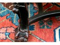 Chinese Carved Wood And Marble Plant Stand
