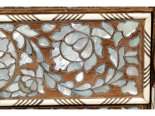 Gorgeous Marble Top Mother Pearl Accent Chest