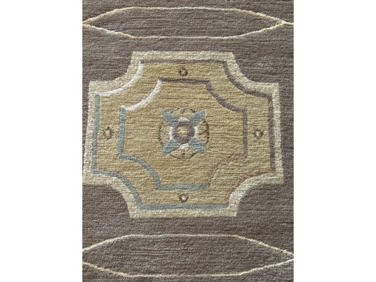 Luxurious Silk & Wool Custom Carpet, Corinth Mist  12 X 18