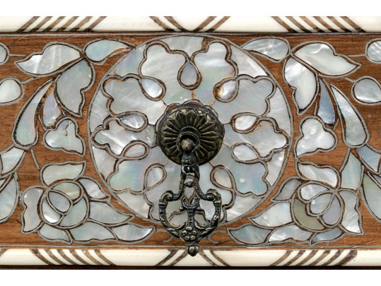 Gorgeous Marble Top Mother Pearl Accent Chest