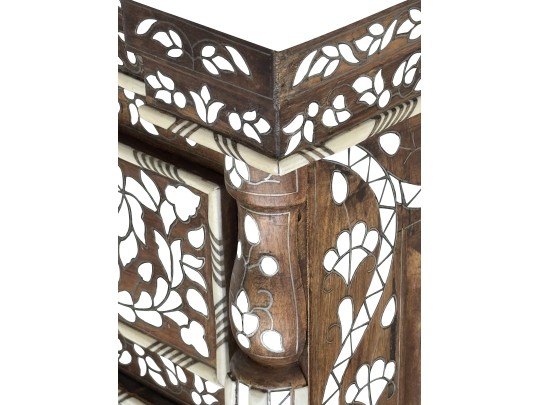 Gorgeous Marble Top Mother Pearl Accent Chest