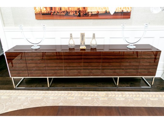 Stunning Eric Brand 10' Long Glamourous Lacquered Credenza 