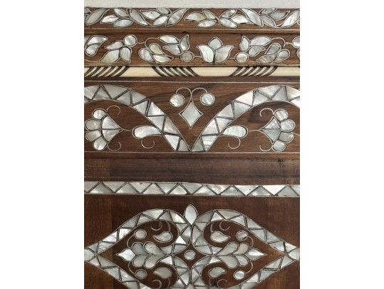 Gorgeous Marble Top Mother Pearl Accent Chest
