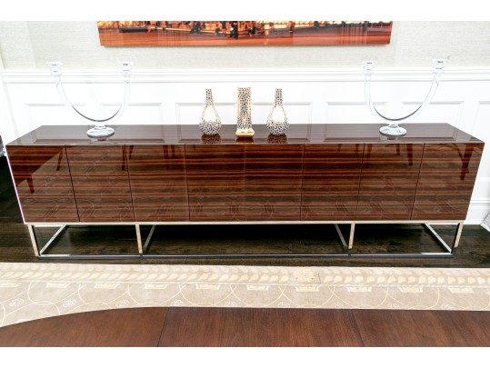 Stunning Eric Brand 10' Long Glamourous Lacquered Credenza 
