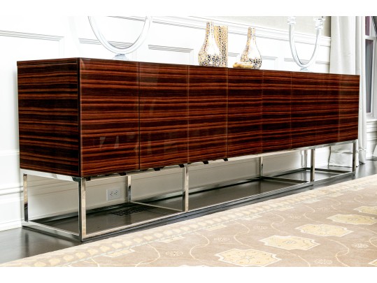 Stunning Eric Brand 10' Long Glamourous Lacquered Credenza 