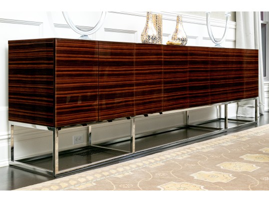 Stunning Eric Brand 10' Long Glamourous Lacquered Credenza 