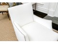 Pair Elegant Custom Ivory Velvet Hollywood Chairs 
