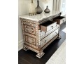 Gorgeous Marble Top Mother Pearl Accent Chest