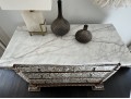 Gorgeous Marble Top Mother Pearl Accent Chest