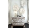 Gorgeous Marble Top Mother Pearl Accent Chest