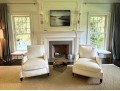 Pair Elegant Custom Ivory Velvet Hollywood Chairs 