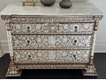 Gorgeous Marble Top Mother Pearl Accent Chest
