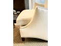 Pair Elegant Custom Ivory Velvet Hollywood Chairs 