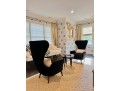 Pair Of Granta Black Velvet Art Deco Style Modern Side Chairs 
