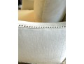 Pair Elegant Custom Ivory Velvet Hollywood Chairs 