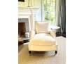 Pair Elegant Custom Ivory Velvet Hollywood Chairs 