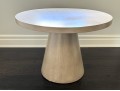 Contemporary White Oak Finish Pedastal Table 