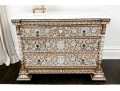 Gorgeous Marble Top Mother Pearl Accent Chest