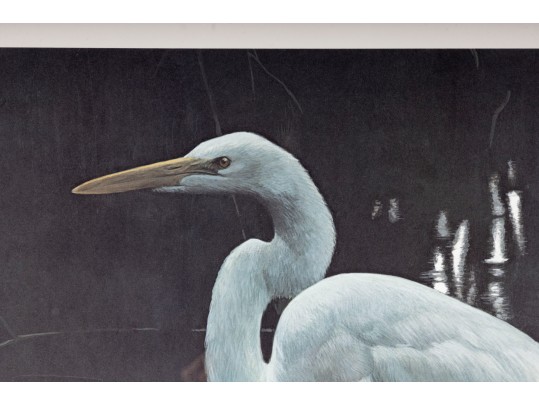 Carl Brenders And Robert Bateman Signed Lithographs Depicting Egrets**
