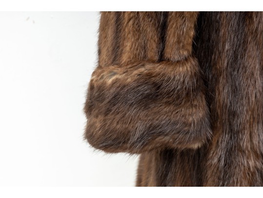 Luxurious Chocolate Brown Fur Coat