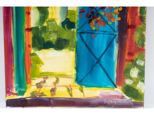 Hannah Cole Buie  (American, B. 1955) Oil On Board, Garden Gate