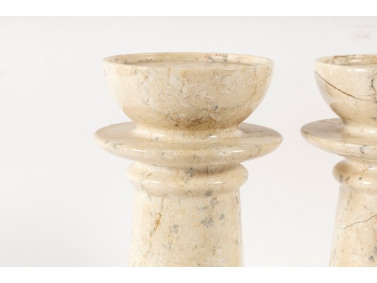 Boticina Marble Pedestal Column Candle Holders