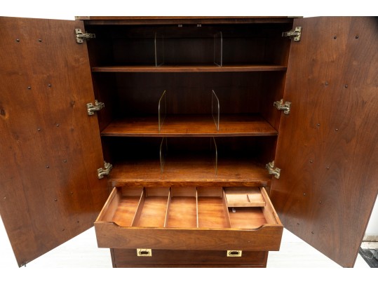 1980's Henredon Tall Campaign Dresser