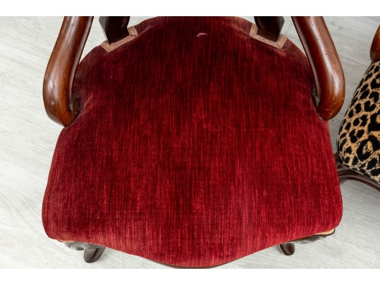 Four Victorian Balloon-Back Carved Chairs