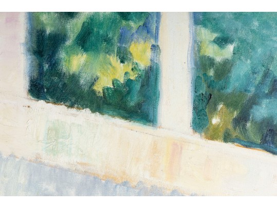 Hannah Cole Buie  (American, B. 1955) Dining Room Oil On Canvas Painting