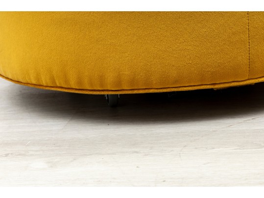 Glamorous Yellow Velvet Ottoman