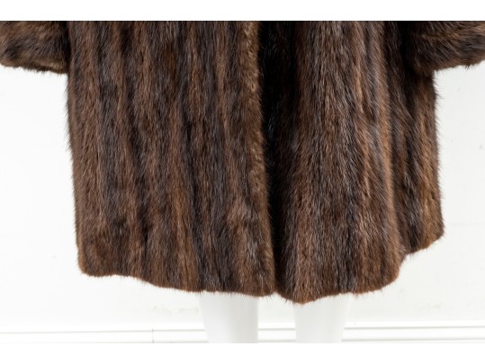 Luxurious Chocolate Brown Fur Coat