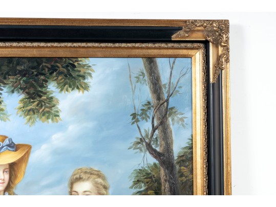 Oil On Canvas Reproduction Portrait Of Robert Stearne Tighe And His Wife