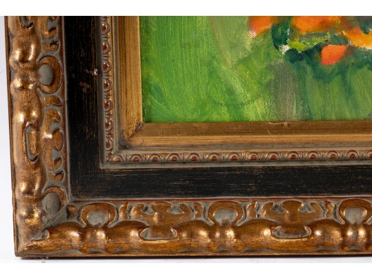 Hannah Cole Buie (American, B. 1955) Oil On Canvas Market Scene Painting