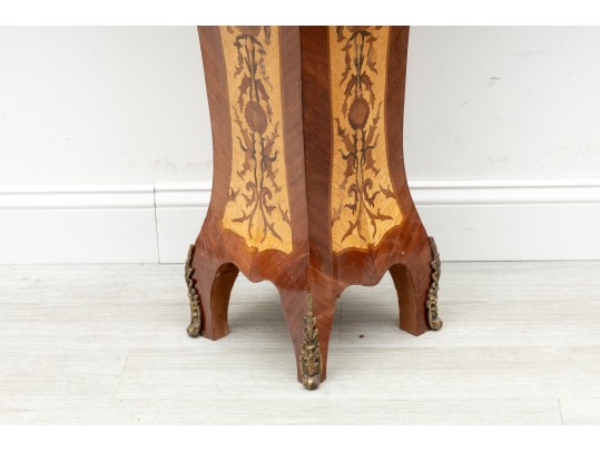 Vintage Louis XV Marquetry Pedestal 