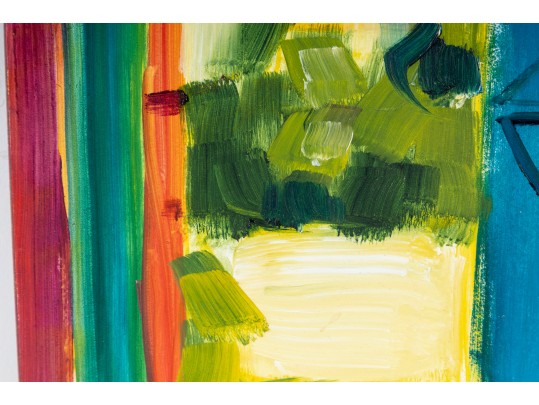 Hannah Cole Buie  (American, B. 1955) Oil On Board, Garden Gate