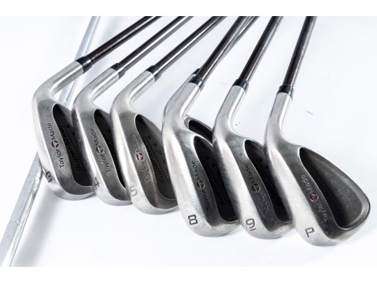 Collection Vintage Of Golf Clubs Including Solheim, Taylormade, Tourchoice, And More**