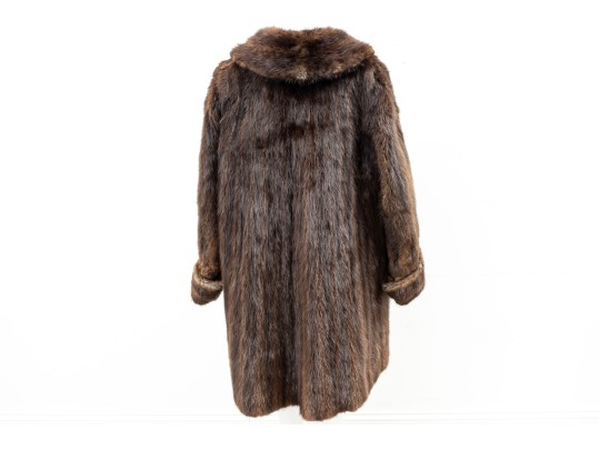Luxurious Chocolate Brown Fur Coat