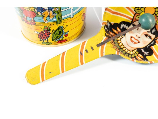 Vintage Tin Litho Buckets Etc