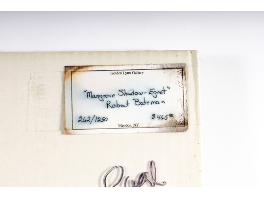 Carl Brenders And Robert Bateman Signed Lithographs Depicting Egrets**