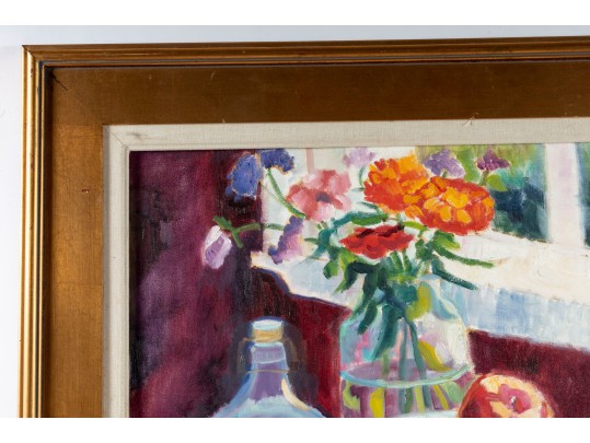 Hannah Cole Buie  (American, B. 1955) Dining Room Oil On Canvas Painting