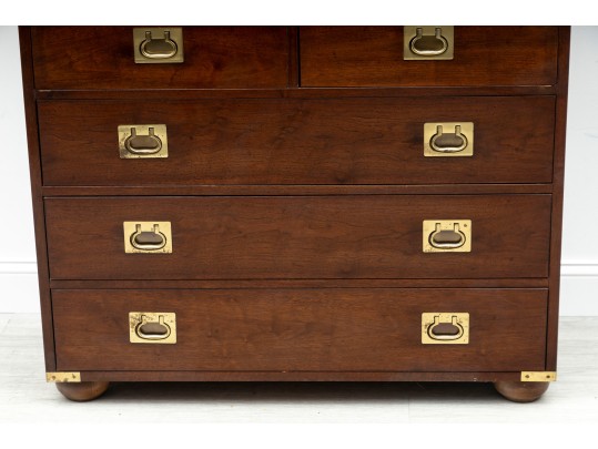 1980's Henredon Tall Campaign Dresser