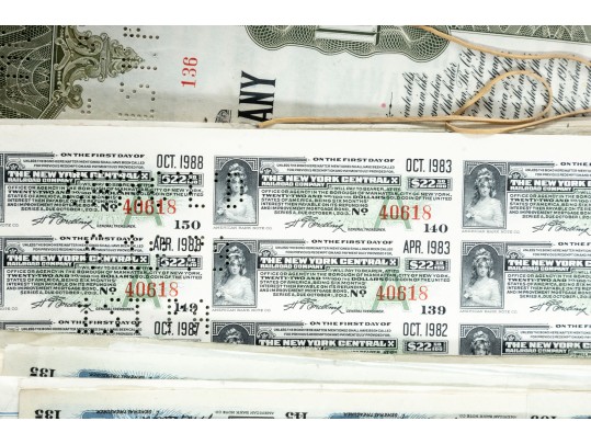 Antique Assorted Lot Of Hundreds Of Pennsylvania Railroad Common Stock Certificates