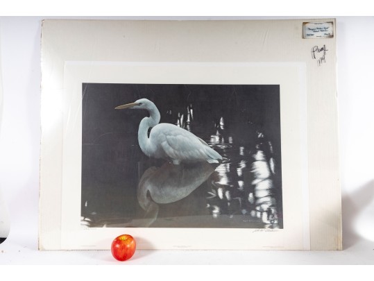 Carl Brenders And Robert Bateman Signed Lithographs Depicting Egrets**