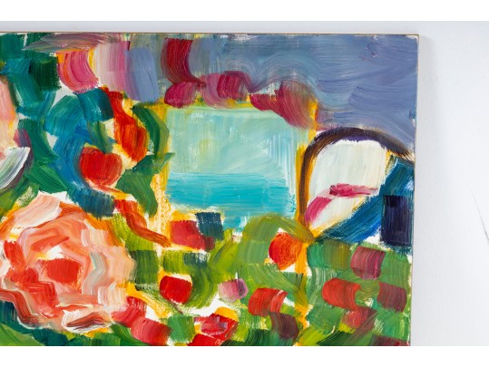 Hannah Cole Buie  (American, B. 1955) Oil On Board, Floral Still Life