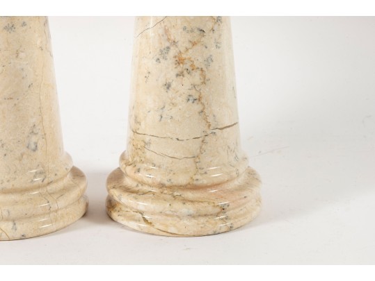 Boticina Marble Pedestal Column Candle Holders