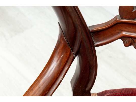 Four Victorian Balloon-Back Carved Chairs