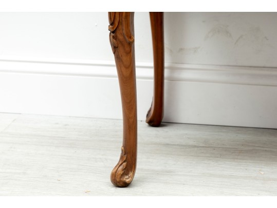 Bookmatched Burl Veneer English Accent Table